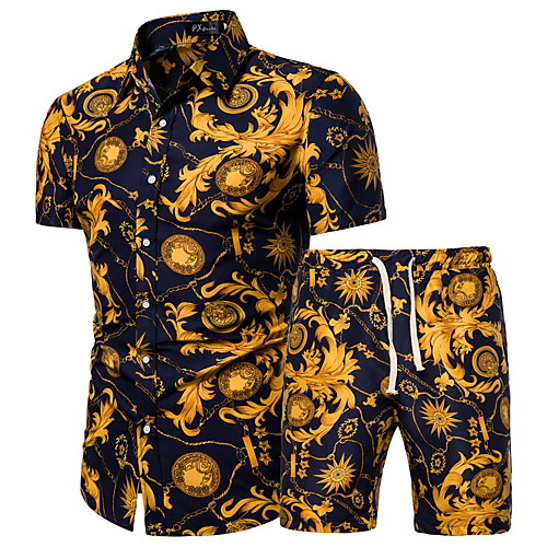 Men's Set Graphic Geometric Plus Size Print Short Sleeve Athleisure Tops Basic Boho Yellow
Men's Set Graphic Geometric Plus Size Print Short Sleeve Athleisure Tops Basic Boho Yellow