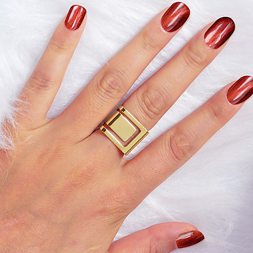 Women's Ring 1pc Gold Alloy Square Stylish Unique Design Fashion Gift Daily Jewelry Geometrical Cool
Women's Ring 1pc Gold Alloy Square Stylish Unique Design Fashion Gift Daily Jewelry Geometrical Cool