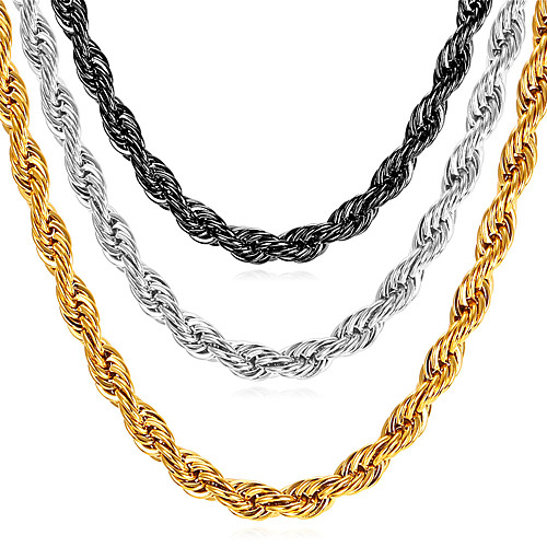 Men's Necklace Statement Fashion Titanium Steel Black Gold Silver 55 cm Necklace Jewelry 1pc For Gift Daily Street Festival
Men's Necklace Statement Fashion Titanium Steel Black Gold Silver 55 cm Necklace Jewelry 1pc For Gift Daily Street Festival