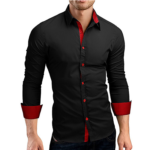 Men's Plus Size Solid Colored Black & Red Shirt - Cotton Basic Daily White / Black / Red / Royal Blue / Navy Blue / Long Sleeve
Men's Plus Size Solid Colored Black & Red Shirt - Cotton Basic Daily White / Black / Red / Royal Blue / Navy Blue / Long Sleeve