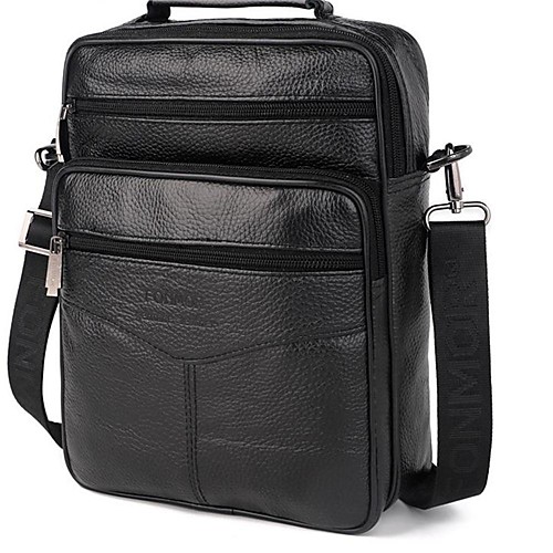 Men's Zipper Nappa Leather / Cowhide Crossbody Bag Solid Color Black / Brown
Men's Zipper Nappa Leather / Cowhide Crossbody Bag Solid Color Black / Brown