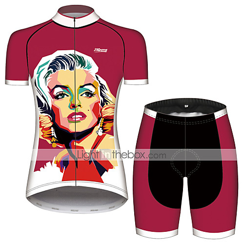 21Grams Marilyn Monroe Women's Short Sleeve Cycling Jersey with Shorts - Black / Red Bike Clothing Suit Breathable Quick Dry Moisture Wicking Sports 100% Polyester Mountain Bike MTB Clothing Apparel
21Grams Marilyn Monroe Women's Short Sleeve Cycling Jersey with Shorts - Black / Red Bike Clothing Suit Breathable Quick Dry Moisture Wicking Sports 100% Polyester Mountain Bike MTB Clothing Apparel