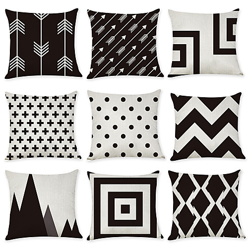 Set of 9 Linen Pillow Cover, Geometic Contemporary Fashion Modern Throw Pillow
Set of 9 Linen Pillow Cover, Geometic Contemporary Fashion Modern Throw Pillow