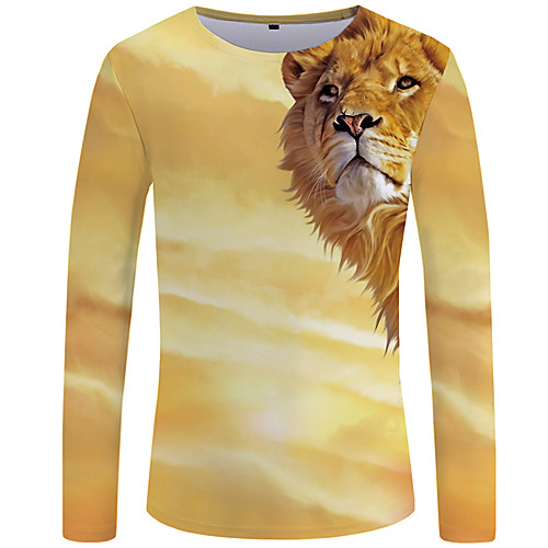 Men's T shirt Graphic 3D Animal Plus Size Print Long Sleeve Daily Tops Streetwear Exaggerated Yellow
Men's T shirt Graphic 3D Animal Plus Size Print Long Sleeve Daily Tops Streetwear Exaggerated Yellow