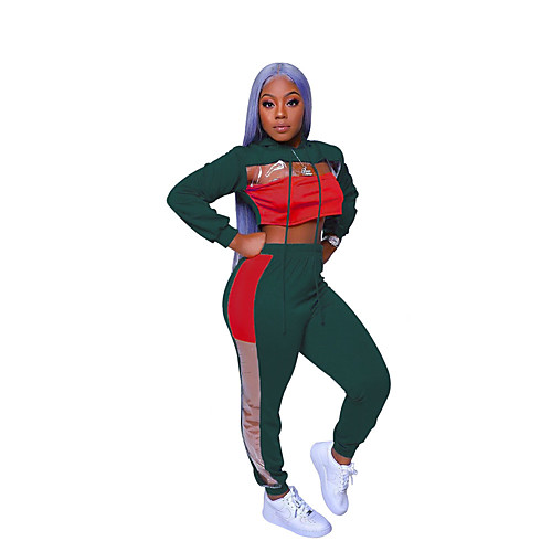 Women's 2 Piece Tracksuit Streetwear Casual Winter Quick Dry Soft Running Sportswear Athleisure Wear Clothing Suit Green Activewear Micro-elastic
Women's 2 Piece Tracksuit Streetwear Casual Winter Quick Dry Soft Running Sportswear Athleisure Wear Clothing Suit Green Activewear Micro-elastic