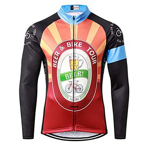 21Grams Men's Long Sleeve Cycling Jersey Winter Black / Orange Oktoberfest Beer Bike Jersey Top Mountain Bike MTB Road Bike Cycling UV Resistant Breathable Quick Dry Sports Clothing Apparel
21Grams Men's Long Sleeve Cycling Jersey Winter Black / Orange Oktoberfest Beer Bike Jersey Top Mountain Bike MTB Road Bike Cycling UV Resistant Breathable Quick Dry Sports Clothing Apparel