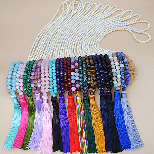 Women's Multicolor Long Necklace Pearl Necklace Tassel Bohemian Ethnic Fashion Cute Pearl Stone Black Rose Red Light Brown Dark Green Light Green 88 cm Necklace Jewelry 1pc For Graduation
Women's Multicolor Long Necklace Pearl Necklace Tassel Bohemian Ethnic Fashion Cute Pearl Stone Black Rose Red Light Brown Dark Green Light Green 88 cm Necklace Jewelry 1pc For Graduation