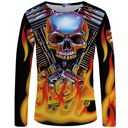 Men's Tunic Graphic 3D Skull Plus Size Pleated Print Long Sleeve Daily Tops Streetwear Exaggerated Gold
Men's Tunic Graphic 3D Skull Plus Size Pleated Print Long Sleeve Daily Tops Streetwear Exaggerated Gold