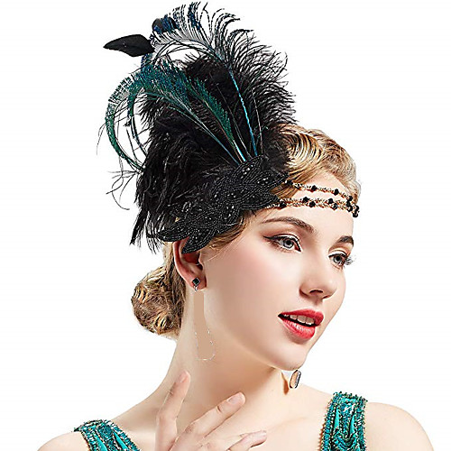 Vintage 1920s The Great Gatsby Flapper Headband Women's Feather Costume Head Jewelry White / Green Vintage Cosplay Festival / Headwear / Headwear
Vintage 1920s The Great Gatsby Flapper Headband Women's Feather Costume Head Jewelry White / Green Vintage Cosplay Festival / Headwear / Headwear