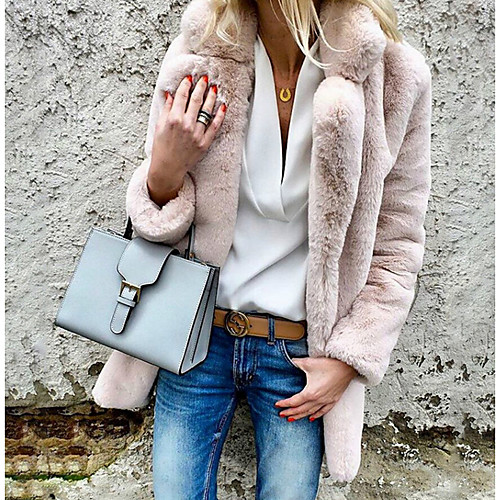 Women's Solid Colored Basic Coat Regular Daily Long Sleeve Polyester Coat Tops White
Women's Solid Colored Basic Coat Regular Daily Long Sleeve Polyester Coat Tops White