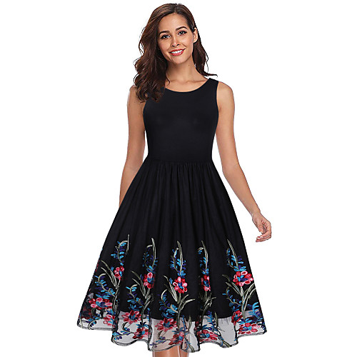 Vintage Inspired Vacation Dress Dress Prom Dress Women's Spandex Costume Black Vintage Cosplay Knee Length
Vintage Inspired Vacation Dress Dress Prom Dress Women's Spandex Costume Black Vintage Cosplay Knee Length