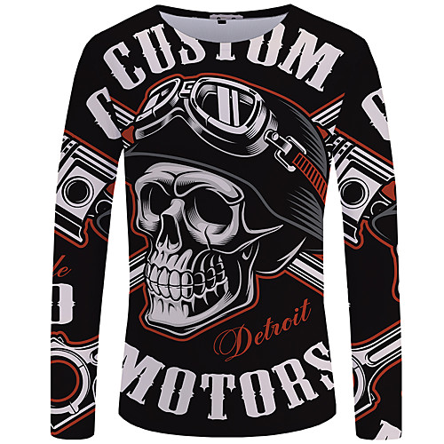 Men's T shirt Graphic 3D Skull Plus Size Print Long Sleeve Daily Tops Streetwear Exaggerated Black
Men's T shirt Graphic 3D Skull Plus Size Print Long Sleeve Daily Tops Streetwear Exaggerated Black