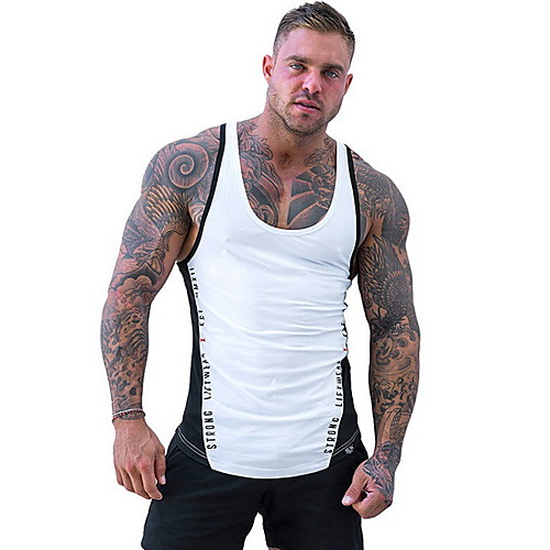 Men's Graphic Patchwork Slim Tank Top Active Daily Sports Gym Round Neck White / Black / Summer / Sleeveless
Men's Graphic Patchwork Slim Tank Top Active Daily Sports Gym Round Neck White / Black / Summer / Sleeveless