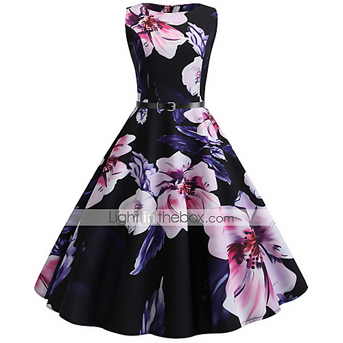 Women's A Line Dress Knee Length Dress Black Sleeveless Floral Round Neck Hot S M L XL XXL
Women's A Line Dress Knee Length Dress Black Sleeveless Floral Round Neck Hot S M L XL XXL