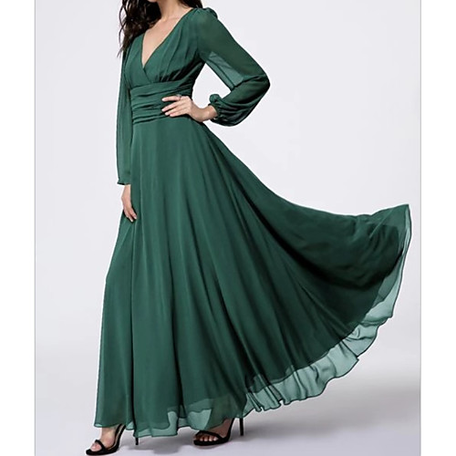 Women's Swing Dress Maxi long Dress Green Long Sleeve Solid Colored Backless V Neck Elegant M L XL
Women's Swing Dress Maxi long Dress Green Long Sleeve Solid Colored Backless V Neck Elegant M L XL