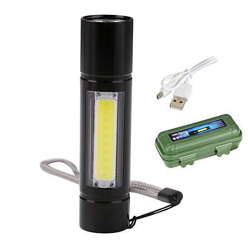 

LED Flashlights / Torch Handheld Flashlights / Torch Flashlight Body 2300 lm LED Emitters 3 Mode with Battery and USB Cable Portable Windproof Cool Easy Carrying Wearproof Camping / Hiking / Caving