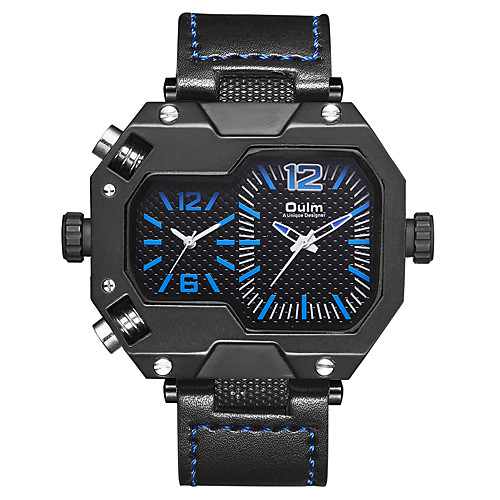 Oulm Men's Military Watch Japanese Quartz Leather Black Dual Time Zones Analog Vintage - Black White Red One Year Battery Life
Oulm Men's Military Watch Japanese Quartz Leather Black Dual Time Zones Analog Vintage - Black White Red One Year Battery Life