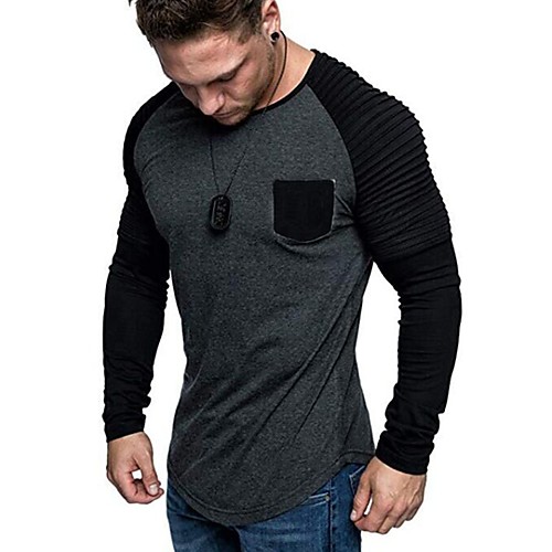 Men's Color Block T-shirt Daily Weekend Round Neck White / Black / Red / Light gray / Dark Gray / Long Sleeve
Men's Color Block T-shirt Daily Weekend Round Neck White / Black / Red / Light gray / Dark Gray / Long Sleeve