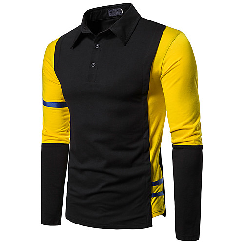 Men's Color Block Blue & White Patchwork Polo Basic Casual Casual / Daily Shirt Collar White / Black / Long Sleeve
Men's Color Block Blue & White Patchwork Polo Basic Casual Casual / Daily Shirt Collar White / Black / Long Sleeve