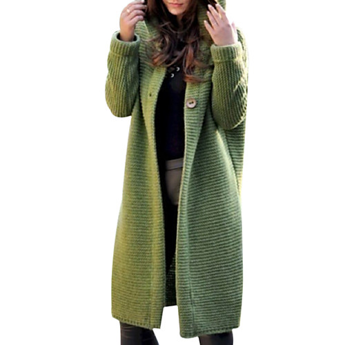Women's Solid Colored Cardigan Long Sleeve Loose Sweater Cardigans Hooded Fall Winter Yellow Green Navy Blue
Women's Solid Colored Cardigan Long Sleeve Loose Sweater Cardigans Hooded Fall Winter Yellow Green Navy Blue