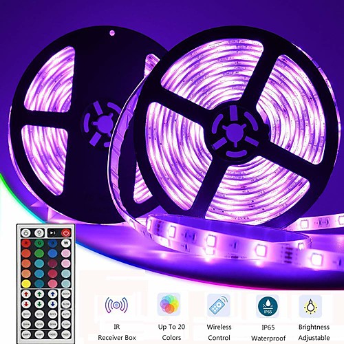 

5m Flexible LED Strip Lights Light Sets RGB Tiktok Lights 300 LEDs 5050 SMD 10mm RGB Tiktok Lights Waterproof / Cuttable / Linkable 12 V 1 set / IP65 / Self-adhesive