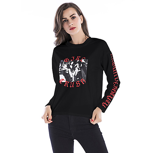 Women's Sweatshirt Pullover Black White Photo Crew Neck Fleece Cotton Cute Letter Printed Sport Athleisure Sweatshirt Top Long Sleeve Warm Soft Oversized Comfortable Everyday Use Causal Exercising
Women's Sweatshirt Pullover Black White Photo Crew Neck Fleece Cotton Cute Letter Printed Sport Athleisure Sweatshirt Top Long Sleeve Warm Soft Oversized Comfortable Everyday Use Causal Exercising
