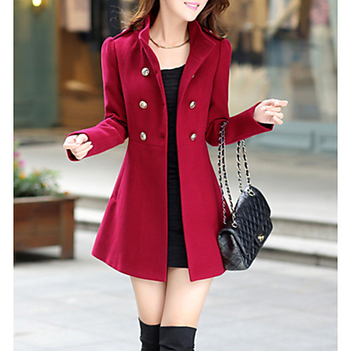 Women's Solid Colored Basic Coat Long Daily Long Sleeve Polyester Coat Tops Blue
Women's Solid Colored Basic Coat Long Daily Long Sleeve Polyester Coat Tops Blue