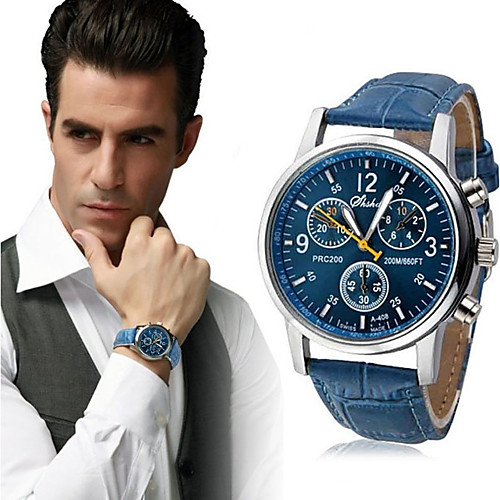 

Men's Wrist Watch Aviation Watch Analog Quartz Casual Casual Watch / One Year / Quilted PU Leather / Leather