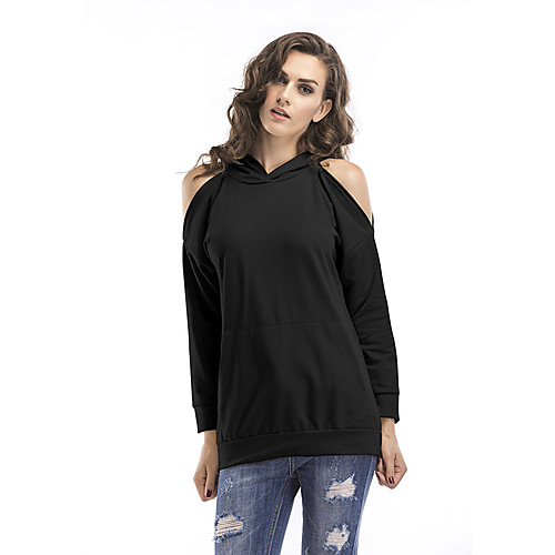 Women's Hoodie Pullover Black Hollow Out Fashion Hoodie Solid Color Cute Sport Athleisure Hoodie Top Long Sleeve Oversized Comfortable Everyday Use Daily / Winter
Women's Hoodie Pullover Black Hollow Out Fashion Hoodie Solid Color Cute Sport Athleisure Hoodie Top Long Sleeve Oversized Comfortable Everyday Use Daily / Winter