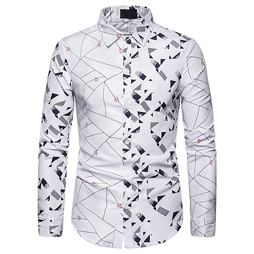 Men's Shirt Color Block Geometric Patchwork Print Long Sleeve Daily Tops Basic White
Men's Shirt Color Block Geometric Patchwork Print Long Sleeve Daily Tops Basic White