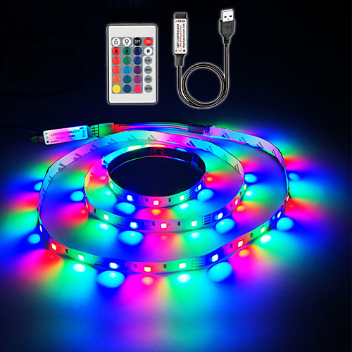1M LED Light Strips Flexible Tiktok Lights USB Powered 5V SMD 60 X 2835 8mm Color with 24 Keys IR Remote Control for TV Background Lighting PC Notebook Home Decoration
1M LED Light Strips Flexible Tiktok Lights USB Powered 5V SMD 60 X 2835 8mm Color with 24 Keys IR Remote Control for TV Background Lighting PC Notebook Home Decoration