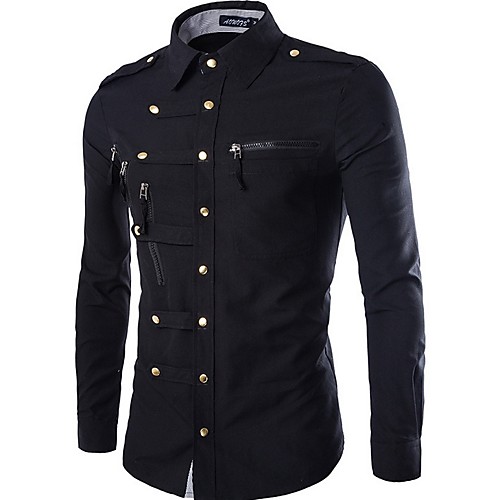 Men's Solid Colored Shirt Daily Wine / Black / Army Green / Navy Blue / Long Sleeve
Men's Solid Colored Shirt Daily Wine / Black / Army Green / Navy Blue / Long Sleeve