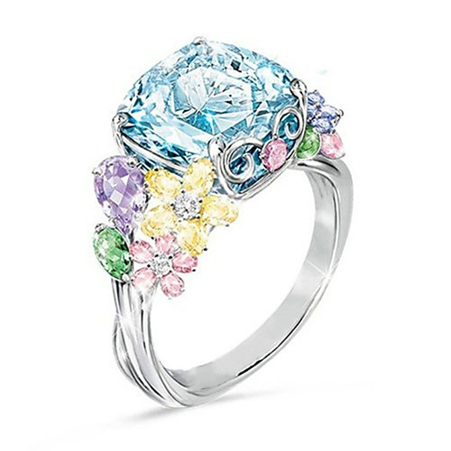 Women's Ring 1pc Rainbow Imitation Diamond Alloy irregular Square Korean Fashion Cute Daily Jewelry Geometrical Lucky
Women's Ring 1pc Rainbow Imitation Diamond Alloy irregular Square Korean Fashion Cute Daily Jewelry Geometrical Lucky