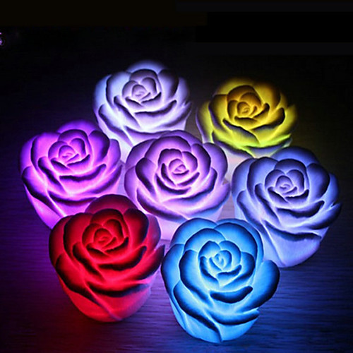 4pcs Rose Flower LED Light Night Changing 7 Colors Romantic Candle Light Lamp High Quality Festival Party Decoration Light
4pcs Rose Flower LED Light Night Changing 7 Colors Romantic Candle Light Lamp High Quality Festival Party Decoration Light