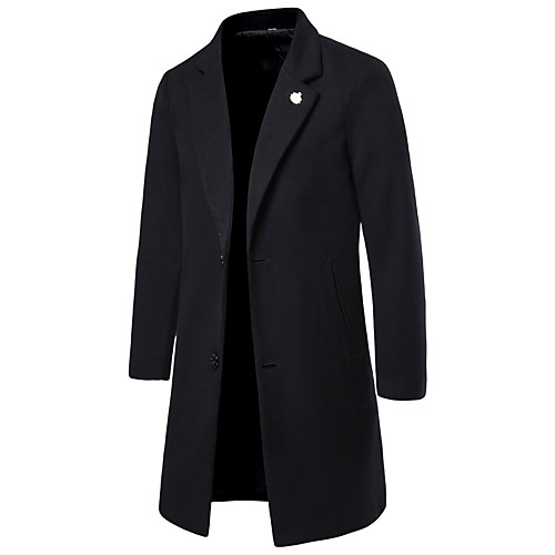 Men's Solid Colored Basic Spring Notch lapel collar Coat Long Daily Long Sleeve Nylon Coat Tops Black
Men's Solid Colored Basic Spring Notch lapel collar Coat Long Daily Long Sleeve Nylon Coat Tops Black