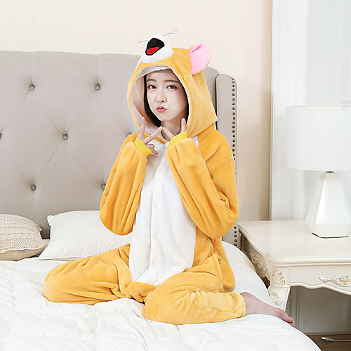 Adults' Kigurumi Pajamas Mouse Onesie Pajamas Flannelette Yellow Cosplay For Men and Women Animal Sleepwear Cartoon Festival / Holiday Costumes
Adults' Kigurumi Pajamas Mouse Onesie Pajamas Flannelette Yellow Cosplay For Men and Women Animal Sleepwear Cartoon Festival / Holiday Costumes