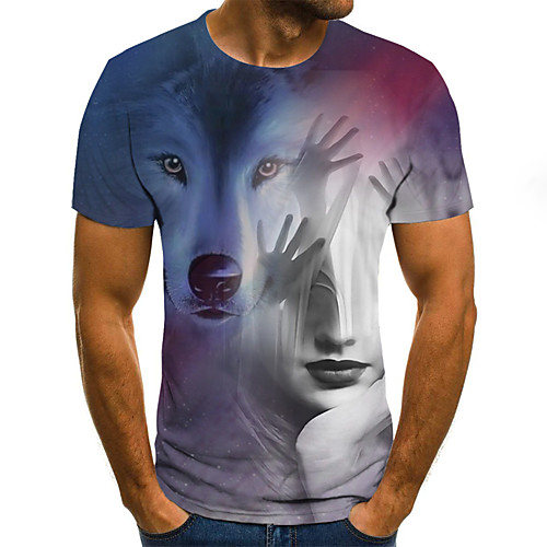Men's Plus Size Color Block 3D Print T-shirt Street chic Exaggerated Daily Holiday Round Neck Purple / Short Sleeve
Men's Plus Size Color Block 3D Print T-shirt Street chic Exaggerated Daily Holiday Round Neck Purple / Short Sleeve