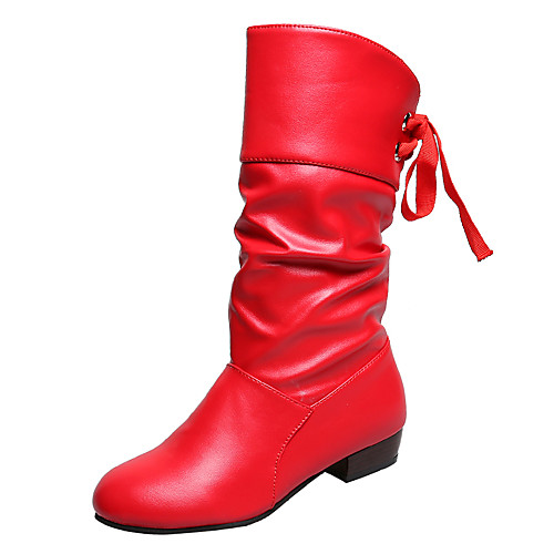 Women's Boots Block Heel Round Toe Mid Calf Boots Casual Daily PU Bowknot Solid Colored White Black Red / Mid-Calf Boots
Women's Boots Block Heel Round Toe Mid Calf Boots Casual Daily PU Bowknot Solid Colored White Black Red / Mid-Calf Boots