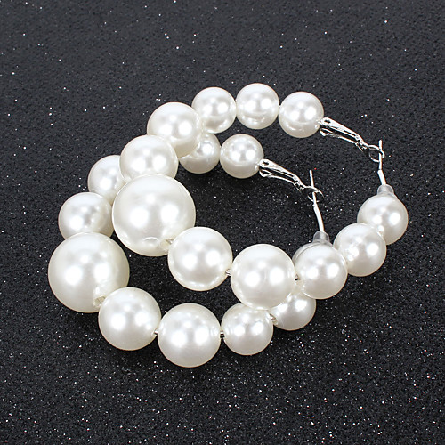 Women's Pearl Hoop Earrings Classic Love Classic Vintage Pearl Earrings Jewelry White / Black / Purple For Wedding Party 1 Pair
Women's Pearl Hoop Earrings Classic Love Classic Vintage Pearl Earrings Jewelry White / Black / Purple For Wedding Party 1 Pair