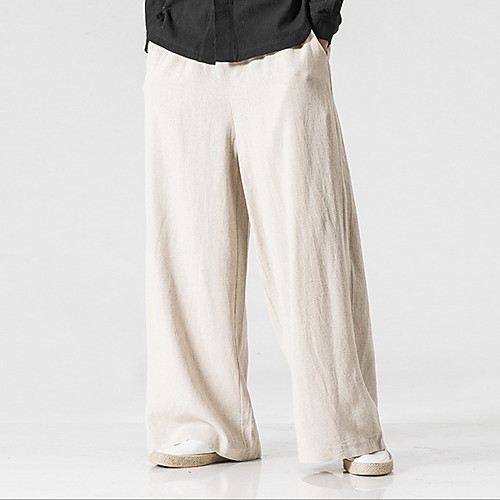 Men's Basic Wide Leg Pants Solid Colored Full Length Black Wine Navy Blue Beige Gray
Men's Basic Wide Leg Pants Solid Colored Full Length Black Wine Navy Blue Beige Gray