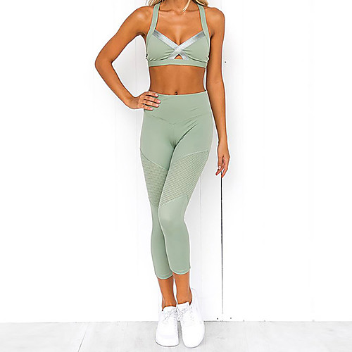 Women's Yoga Suit Solid Color Yoga Fitness Gym Workout Tights Bra Top Sleeveless Activewear Breathable Moisture Wicking Quick Dry Butt Lift
Women's Yoga Suit Solid Color Yoga Fitness Gym Workout Tights Bra Top Sleeveless Activewear Breathable Moisture Wicking Quick Dry Butt Lift