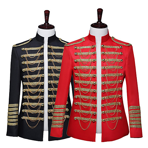 Prince Aristocrat Retro Vintage Medieval Coat Masquerade Men's Tassel Fringe Costume Hat Black / Red Vintage Cosplay Party Long Sleeve
Prince Aristocrat Retro Vintage Medieval Coat Masquerade Men's Tassel Fringe Costume Hat Black / Red Vintage Cosplay Party Long Sleeve