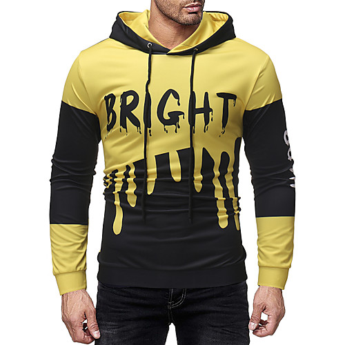 Men's Pullover Hoodie Sweatshirt Graphic Color Block Text Daily Going out Casual Hoodies Sweatshirts Yellow
Men's Pullover Hoodie Sweatshirt Graphic Color Block Text Daily Going out Casual Hoodies Sweatshirts Yellow