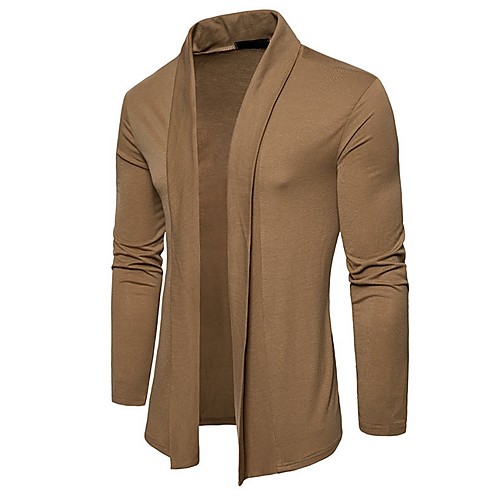 Men's Solid Colored Cardigan Long Sleeve Sweater Cardigans Turndown Black Khaki Light gray
Men's Solid Colored Cardigan Long Sleeve Sweater Cardigans Turndown Black Khaki Light gray