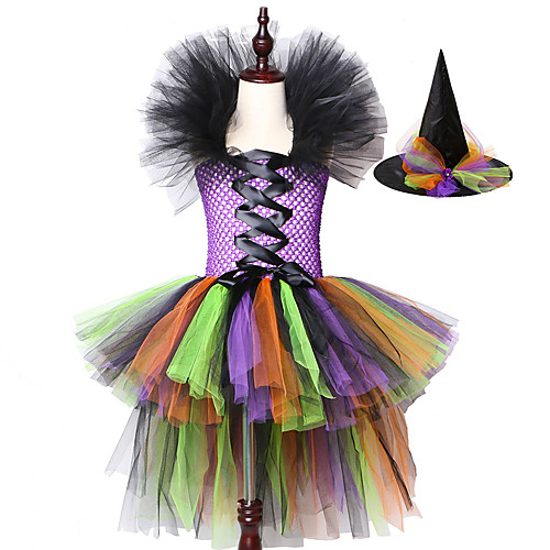 Witch Movie / TV Theme Costumes Dress Cosplay Costume Kid's Girls' Outfits Mesh Vacation Dress Festival Christmas Halloween New Year Festival / Holiday Tactel Purple Easy Carnival Costumes Patchwork
Witch Movie / TV Theme Costumes Dress Cosplay Costume Kid's Girls' Outfits Mesh Vacation Dress Festival Christmas Halloween New Year Festival / Holiday Tactel Purple Easy Carnival Costumes Patchwork