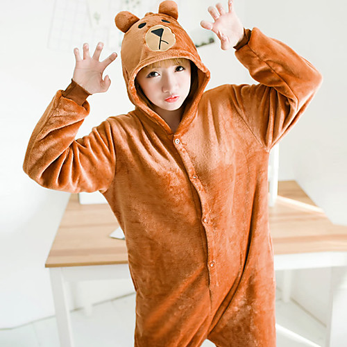 Adults' Kigurumi Pajamas Bear Onesie Pajamas Flannelette Brown Cosplay For Men and Women Animal Sleepwear Cartoon Festival / Holiday Costumes
Adults' Kigurumi Pajamas Bear Onesie Pajamas Flannelette Brown Cosplay For Men and Women Animal Sleepwear Cartoon Festival / Holiday Costumes