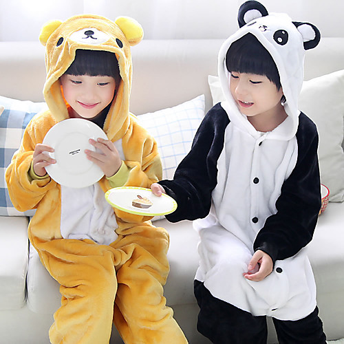 Kid's Kigurumi Pajamas Bear Onesie Pajamas Flannelette Black / Yellow Cosplay For Boys and Girls Animal Sleepwear Cartoon Festival / Holiday Costumes
Kid's Kigurumi Pajamas Bear Onesie Pajamas Flannelette Black / Yellow Cosplay For Boys and Girls Animal Sleepwear Cartoon Festival / Holiday Costumes