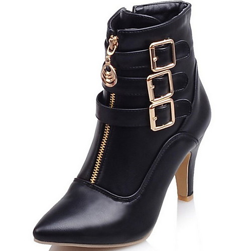 Women's Boots Plus Size Low Heel Pointed Toe Mid Calf Boots Classic Daily PU Buckle Solid Colored White Black Red / Booties / Ankle Boots
Women's Boots Plus Size Low Heel Pointed Toe Mid Calf Boots Classic Daily PU Buckle Solid Colored White Black Red / Booties / Ankle Boots