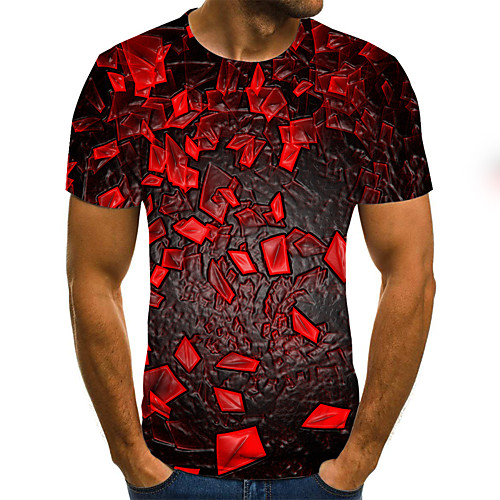 Men's Plus Size Geometric Color Block Print T-shirt Street chic Exaggerated Daily Holiday Round Neck Red / Short Sleeve
Men's Plus Size Geometric Color Block Print T-shirt Street chic Exaggerated Daily Holiday Round Neck Red / Short Sleeve