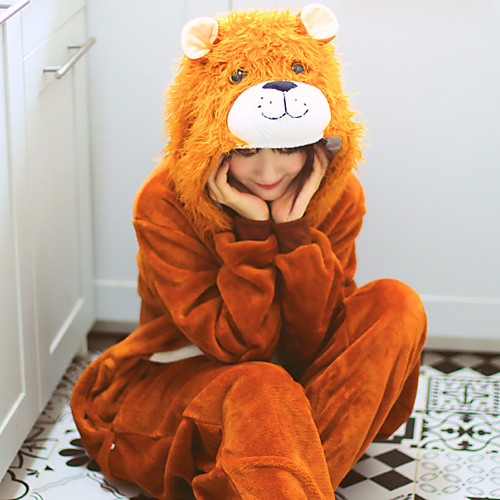 Adults' Kigurumi Pajamas Lion Onesie Pajamas Flannelette Brown Cosplay For Men and Women Animal Sleepwear Cartoon Festival / Holiday Costumes
Adults' Kigurumi Pajamas Lion Onesie Pajamas Flannelette Brown Cosplay For Men and Women Animal Sleepwear Cartoon Festival / Holiday Costumes